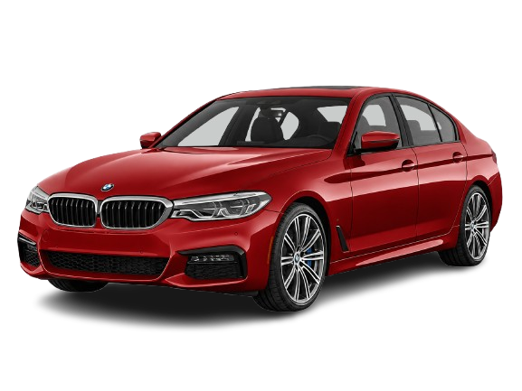 Roter BMW 5er als Symbolbild für Gebrauchtwagen beim Autopark am Sulzbach
